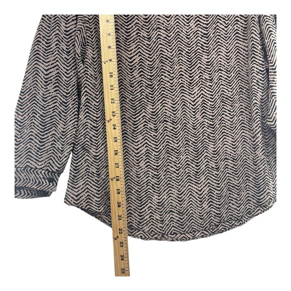 Vintage Alyssa Scott Shirt Womens Small Petite Stripe Abstract Union Made USA - Picture 4 of 13